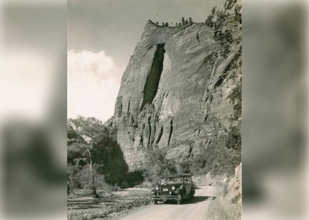 Sandstone Cliffs in Zion National Park, Utah